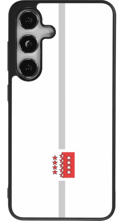 Samsung Galaxy S24 Case Hülle - Silikon schwarz Kanton VS weiss