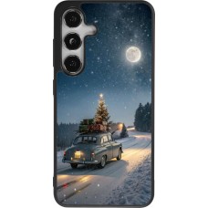 Coque Samsung Galaxy S24 - Silicone rigide noir Christmas 25 Car with Tree Xmas