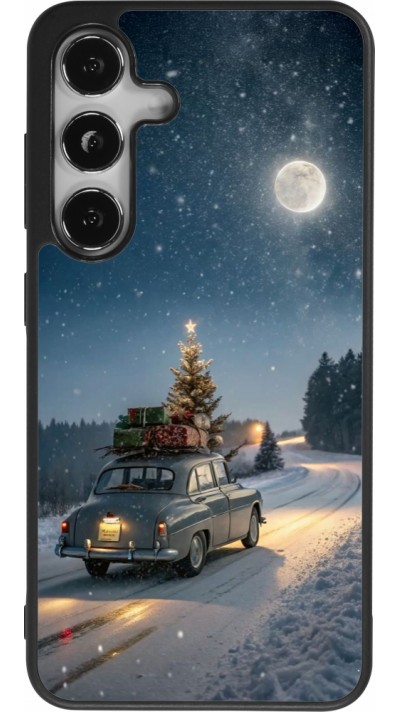 Coque Samsung Galaxy S24 - Silicone rigide noir Christmas 25 Car with Tree Xmas