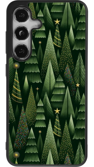 Coque Samsung Galaxy S24 - Silicone rigide noir Christmas 25 Pattern Xmas Tree