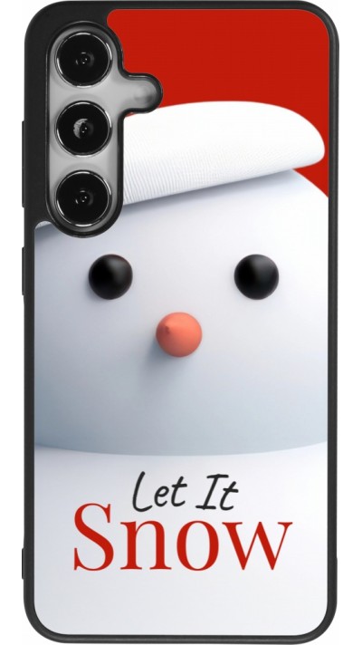 Coque Samsung Galaxy S24 - Silicone rigide noir Christmas 25 Xmas Snowman