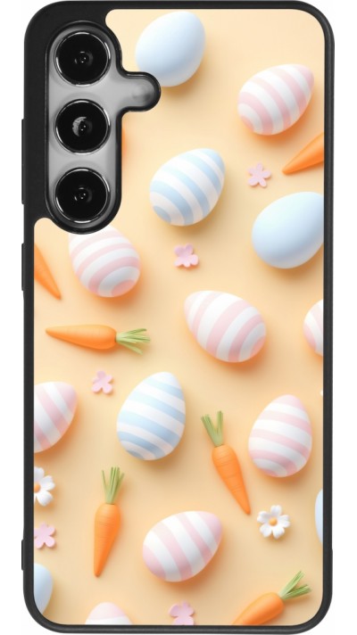 Coque Samsung Galaxy S24 - Silicone rigide noir Easter 2026 Pattern Easter