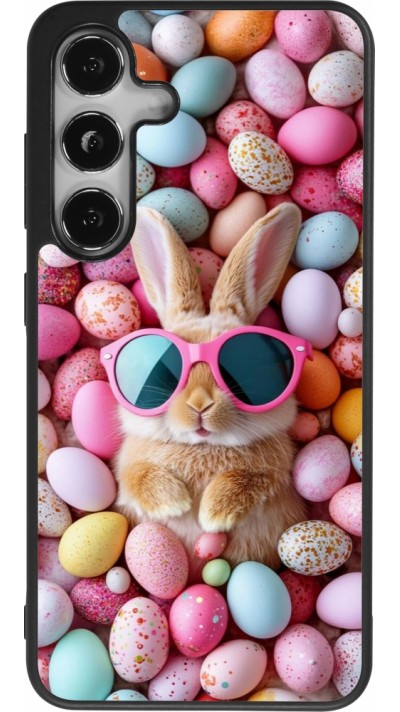 Coque Samsung Galaxy S24 - Silicone rigide noir Easter 2026 Rabbit fun