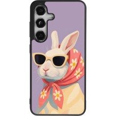 Coque Samsung Galaxy S24 - Silicone rigide noir Easter 2026 Rabbit with scarf