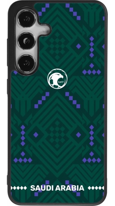 Coque Samsung Galaxy S24 - Silicone rigide noir Maillot de football Arabie saoudite 2026 personnalisable