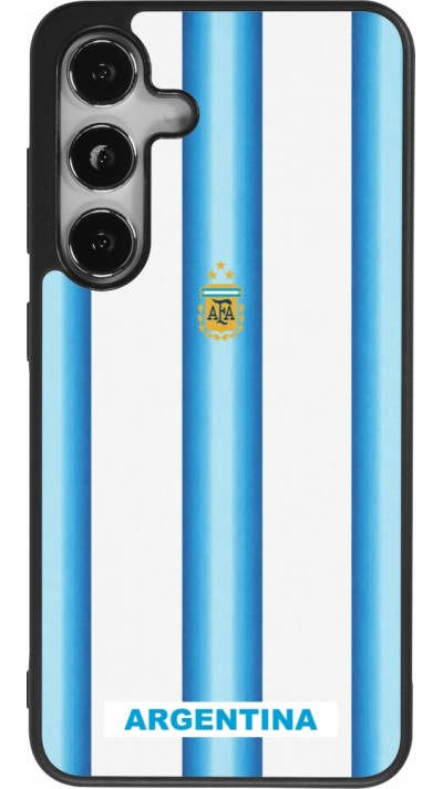 Coque Samsung Galaxy S24 - Silicone rigide noir Maillot de football Argentine 2026 personnalisable