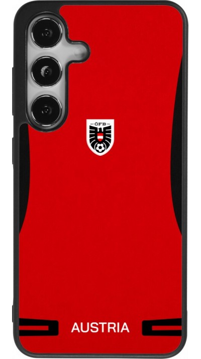 Coque Samsung Galaxy S24 - Silicone rigide noir Maillot de football Autriche 2026 personnalisable