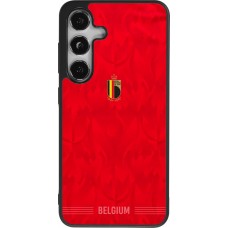 Coque Samsung Galaxy S24 - Silicone rigide noir Maillot de football Belgique 2026 personnalisable