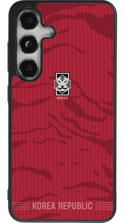 Coque Samsung Galaxy S24 - Silicone rigide noir Maillot de football Corée du Sud 2026 personnalisable