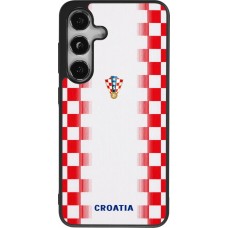 Coque Samsung Galaxy S24 - Silicone rigide noir Maillot de football Croatie 2026 personnalisable