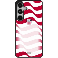 Coque Samsung Galaxy S24 - Silicone rigide noir Maillot de football États-Unis 2026 personnalisable