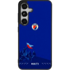 Coque Samsung Galaxy S24 - Silicone rigide noir Maillot de football Haiti 2026 personnalisable