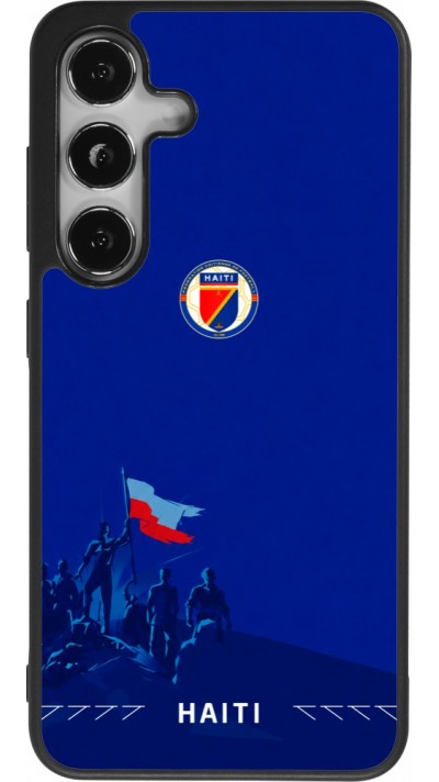Coque Samsung Galaxy S24 - Silicone rigide noir Maillot de football Haiti 2026 personnalisable