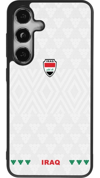 Coque Samsung Galaxy S24 - Silicone rigide noir Maillot de football Irak 2026 personnalisable