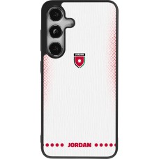 Coque Samsung Galaxy S24 - Silicone rigide noir Maillot de football Jordanie 2026 personnalisable
