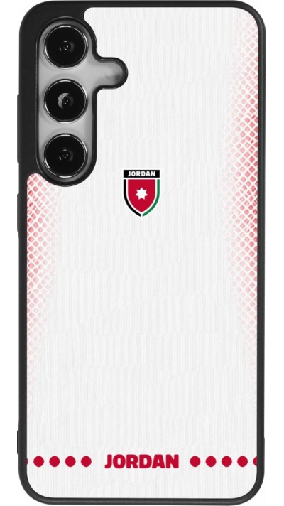 Coque Samsung Galaxy S24 - Silicone rigide noir Maillot de football Jordanie 2026 personnalisable