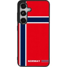 Coque Samsung Galaxy S24 - Silicone rigide noir Maillot de football Norvège 2026 personnalisable