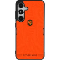 Coque Samsung Galaxy S24 - Silicone rigide noir Maillot de football Pays-Bas 2026 personnalisable