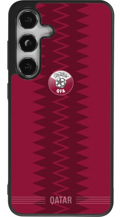 Coque Samsung Galaxy S24 - Silicone rigide noir Maillot de football Qatar 2026 personnalisable