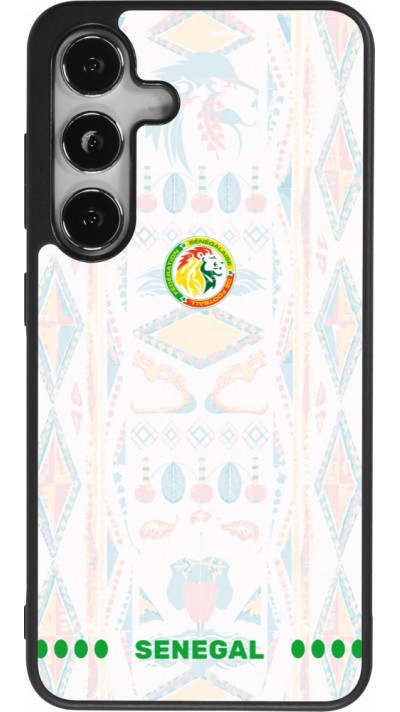 Coque Samsung Galaxy S24 - Silicone rigide noir Maillot de football Sénégal 2026 personnalisable