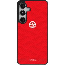 Coque Samsung Galaxy S24 - Silicone rigide noir Maillot de football Tunisie 2026 personnalisable