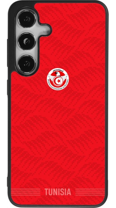 Coque Samsung Galaxy S24 - Silicone rigide noir Maillot de football Tunisie 2026 personnalisable