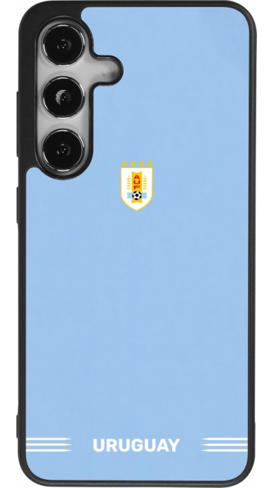 Coque Samsung Galaxy S24 - Silicone rigide noir Maillot de football Uruguay 2026 personnalisable