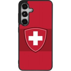 Coque Samsung Galaxy S24 - Silicone rigide noir Hockey World Championship Ecusson Suisse