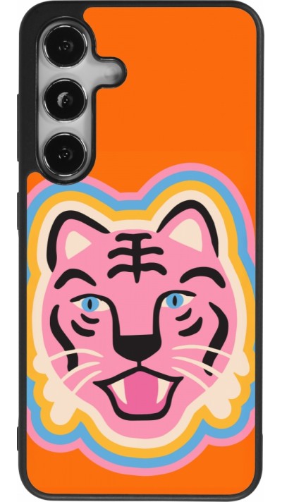 Coque Samsung Galaxy S24 - Silicone rigide noir Lion colors 2026