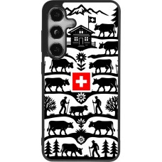 Coque Samsung Galaxy S24 - Silicone rigide noir Poya Suisse 3