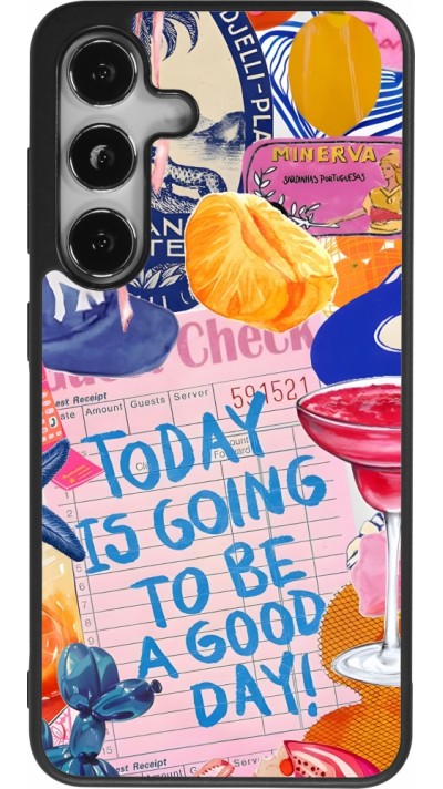 Coque Samsung Galaxy S24 - Silicone rigide noir Preppy Today is Going to be a good day