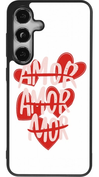 Coque Samsung Galaxy S24 - Silicone rigide noir Saint Valentines Day 26 Amor