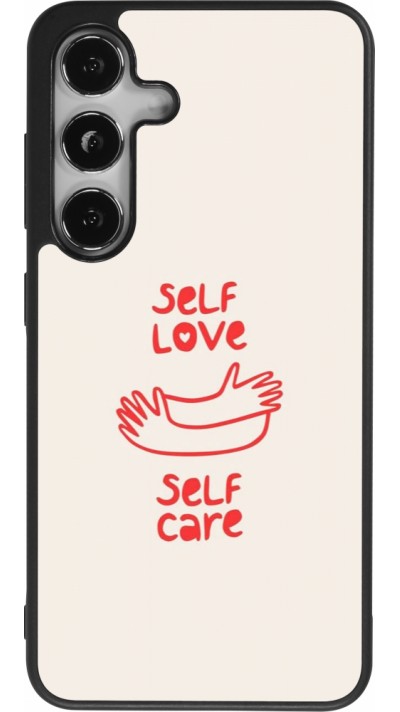 Coque Samsung Galaxy S24 - Silicone rigide noir Saint Valentines Day 26 Self love self care