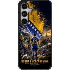 Coque Samsung Galaxy S24 - Silicone rigide noir Football Bosnie-Herzégovine splash 2026