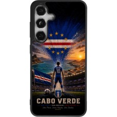 Coque Samsung Galaxy S24 - Silicone rigide noir Football Cap-Vert splash 2026