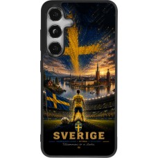 Coque Samsung Galaxy S24 - Silicone rigide noir Football Suède splash 2026
