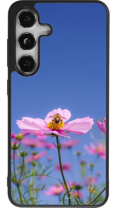 Coque Samsung Galaxy S24 - Silicone rigide noir Bee on a flower 2026
