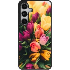 Coque Samsung Galaxy S24 - Silicone rigide noir Bouquet of tulips 2026