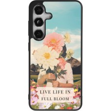 Coque Samsung Galaxy S24 - Silicone rigide noir Live life in full moon 2026