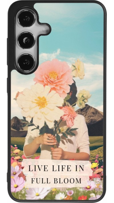 Coque Samsung Galaxy S24 - Silicone rigide noir Live life in full moon 2026