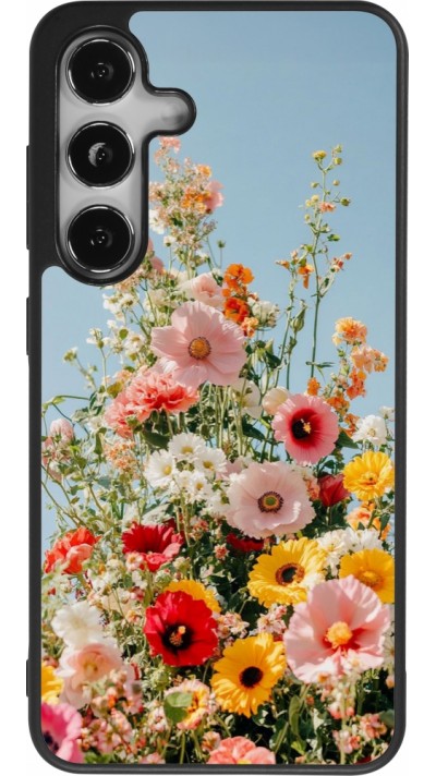 Coque Samsung Galaxy S24 - Silicone rigide noir Spring flowers 2026