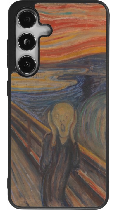Coque Samsung Galaxy S24 - Silicone rigide noir Tableau art - Le Cri - Edvard Munch