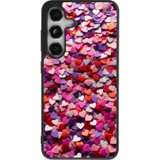 Coque Samsung Galaxy S24 - Silicone rigide noir Valentine 2025 Confetti