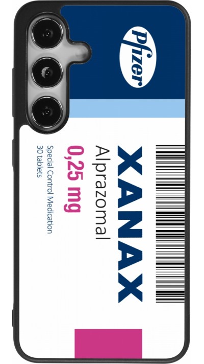 Coque Samsung Galaxy S24 - Silicone rigide noir Xanax Alprazolam 2025