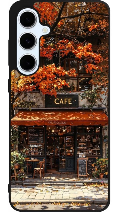 Coque Samsung Galaxy S24 FE - Silicone rigide noir Autumn 25 Coffee shop