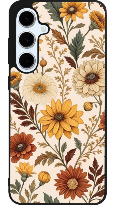 Coque Samsung Galaxy S24 FE - Silicone rigide noir Autumn 25 Flower pattern