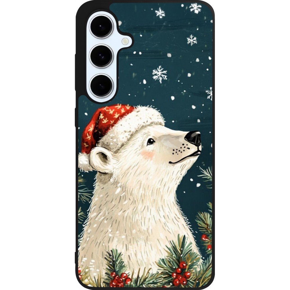 Coque Samsung Galaxy S24 FE - Silicone rigide noir Christmas 25 Bear