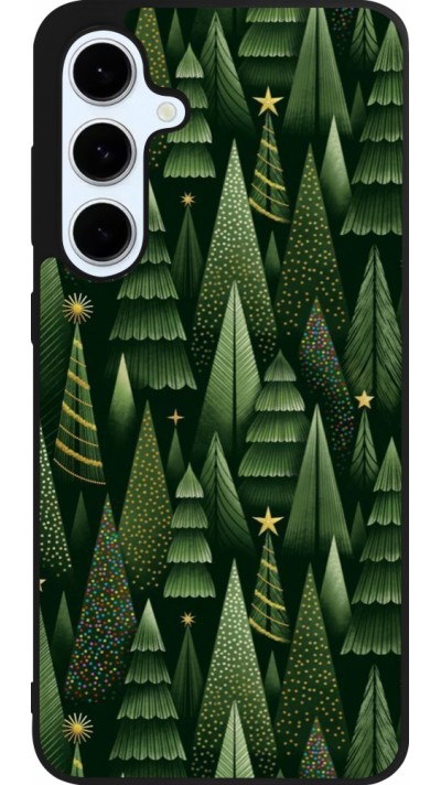 Coque Samsung Galaxy S24 FE - Silicone rigide noir Christmas 25 Pattern Xmas Tree