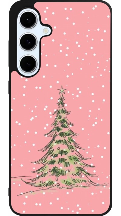 Coque Samsung Galaxy S24 FE - Silicone rigide noir Christmas 25 Pink Tree