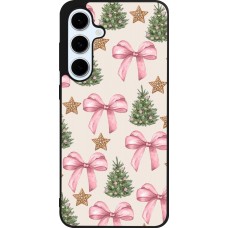 Samsung Galaxy S24 FE Case Hülle - Silikon schwarz Christmas 25 Vintage Ribbons
